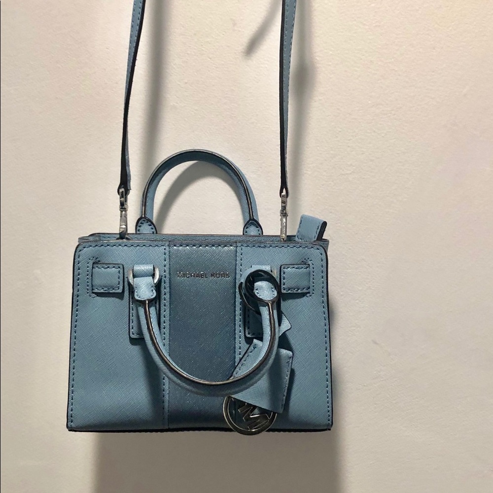 Micheal Kors mini satchel in baby blue